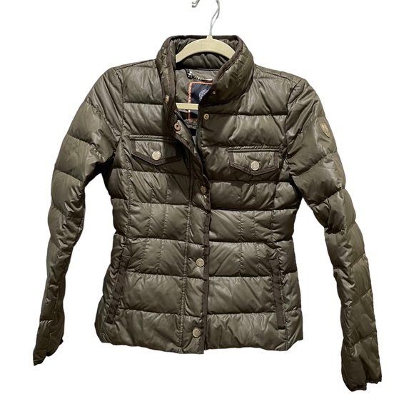 Vince Camuto Short Down Puffer Jacket Green Size XS - Picture 2 of 10